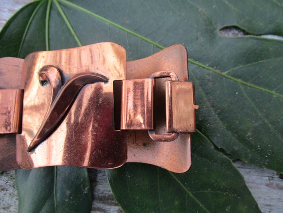 Vintage  Solid Copper Bracelet - Copper Jewelry B… - image 8