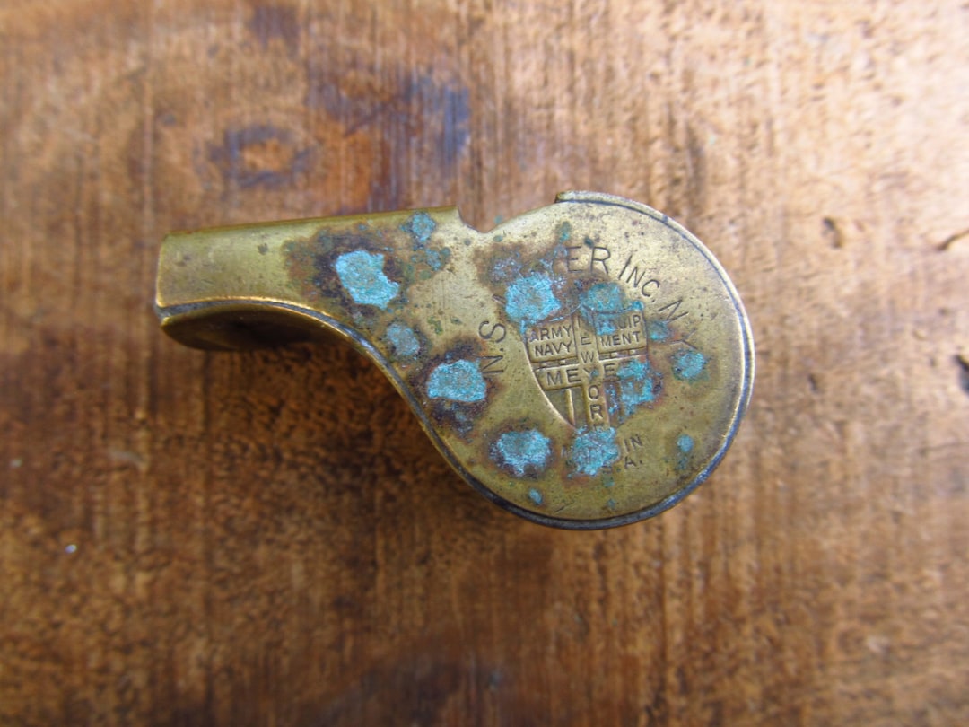 Vintage Brass Military Whistle - N.S. Meyer Inc. NY - Etsy 日本