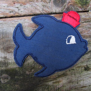 Vintage Fish Patch - Silly Fish Patch - 1970's Fish Patch