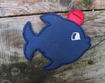 Vintage Fish Patch - Silly Fish Patch - 1970's Fish Patch