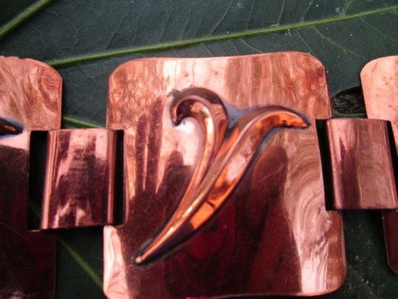 Vintage  Solid Copper Bracelet - Copper Jewelry B… - image 4