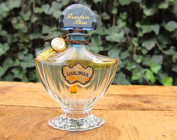 Vintage Shalimar Perfume Bottle Small Shalimar Perfume Etsy