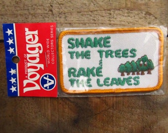 Vintage 1970's CB Shake the Trees & Rack the Leaves Patch - Voyager Trucker CB Patch - Trucker Lingo Patch