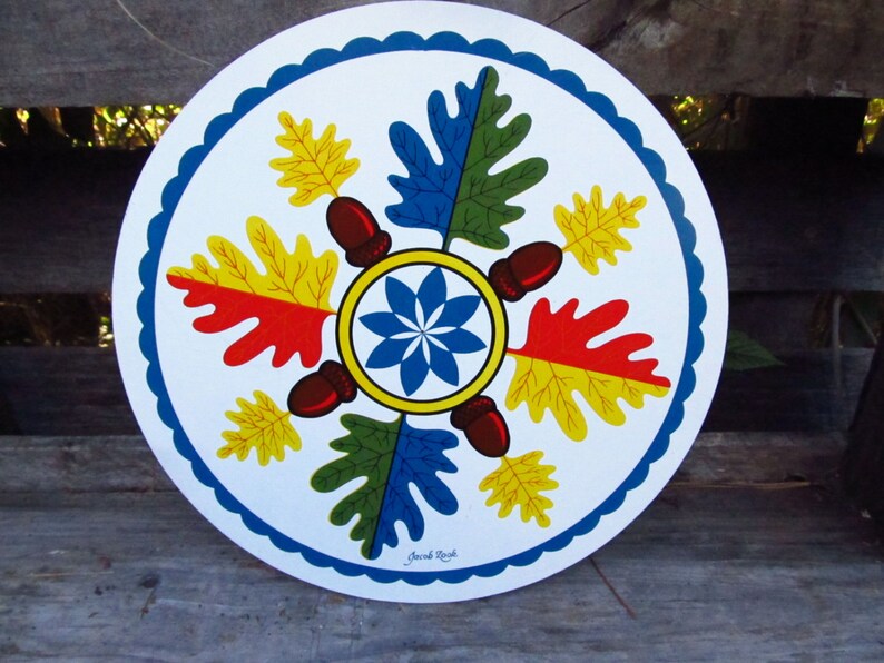 Vintage Jacob Zook Pennsylvania Dutch Hex Sign Amish Hex Etsy