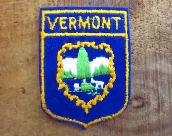Vintage Vermont Patch - Vermont Souvenir Patch - Vermont Voyager Sampson's Badge Patch