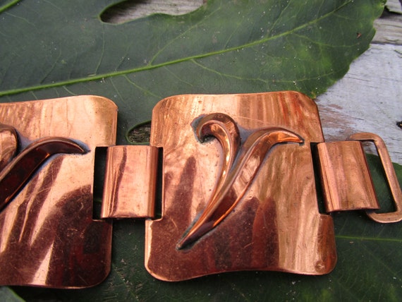 Vintage  Solid Copper Bracelet - Copper Jewelry B… - image 3