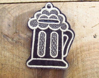 Vintage Root Beer Float Velveteen Patch - Patch Pocket - Beer Mug Patch - Root Beer Patch