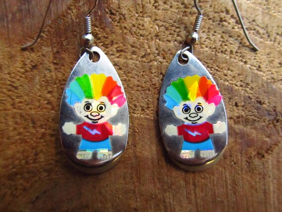Vintage Troll Earrings - Fishing Lure Troll Earrings