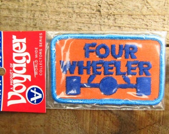 Vintage 1970's CB Four Wheeler Patch - Voyager Trucker CB Patch - Trucker Lingo Patch