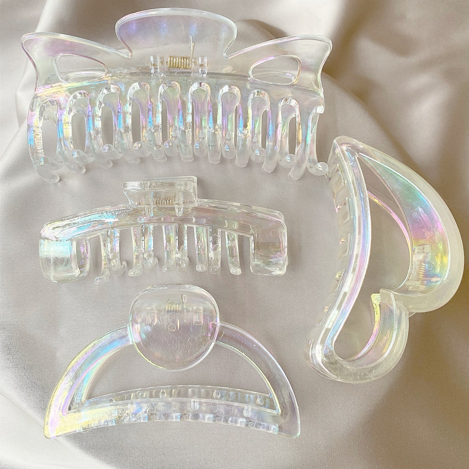 Large Claws Clips Hair Accessories Pearlescent Claws Clips Etsy