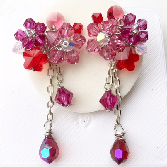 dark pink earrings