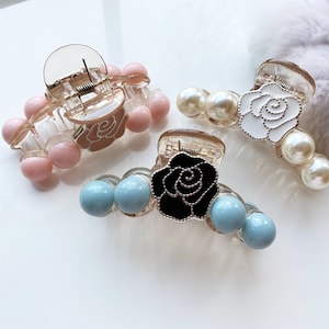 Claw clips french premium y2k  Hair claw , Floral hair accessories, summer holiday fashion accessories.