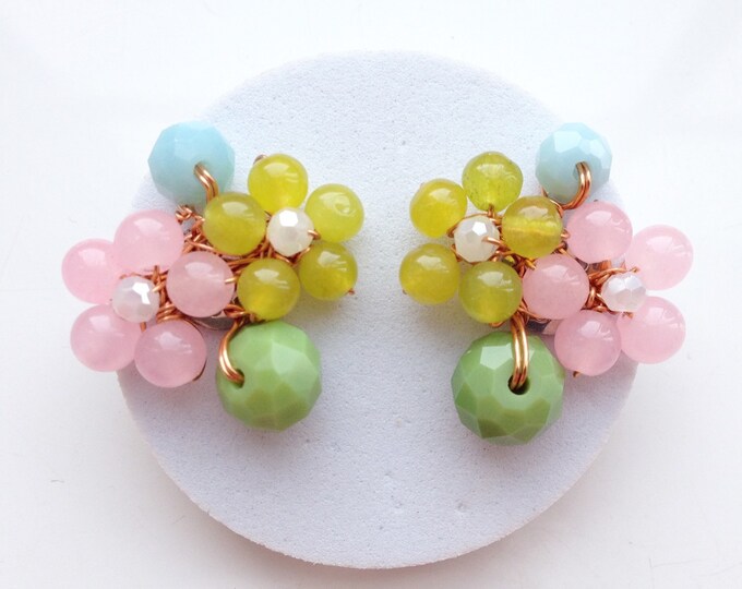 Pastel Earrings, Chartreuse Earrings, Candy Jewellery, Candy Earrings
