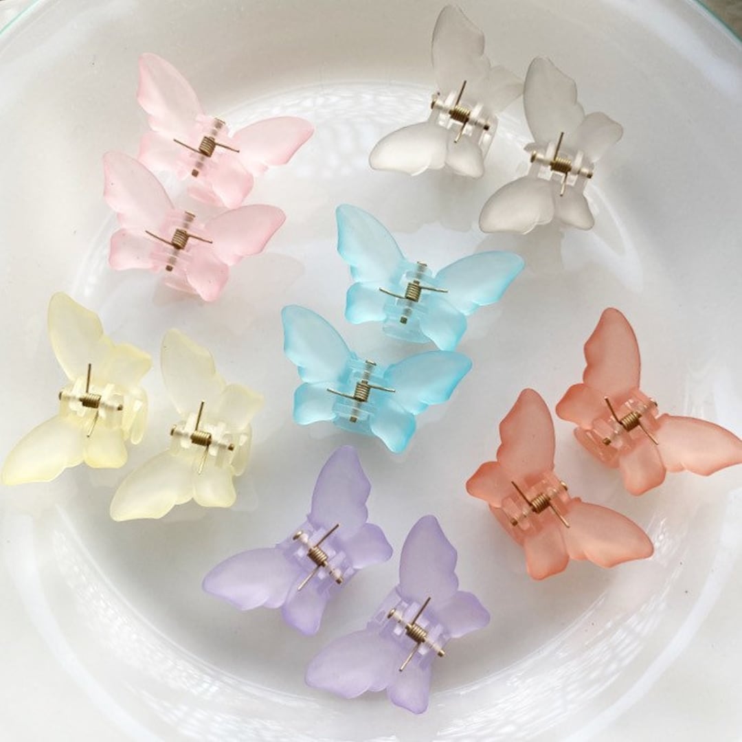 Small Butterfly Hair Claws, Pair of Hair Accessories , Uk Gifts