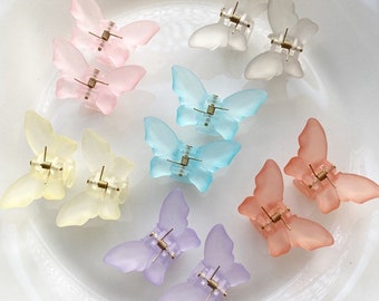 Small butterfly hair claws Pair of Hair accessories gifts  small butterfly claws clips  uk supplies .