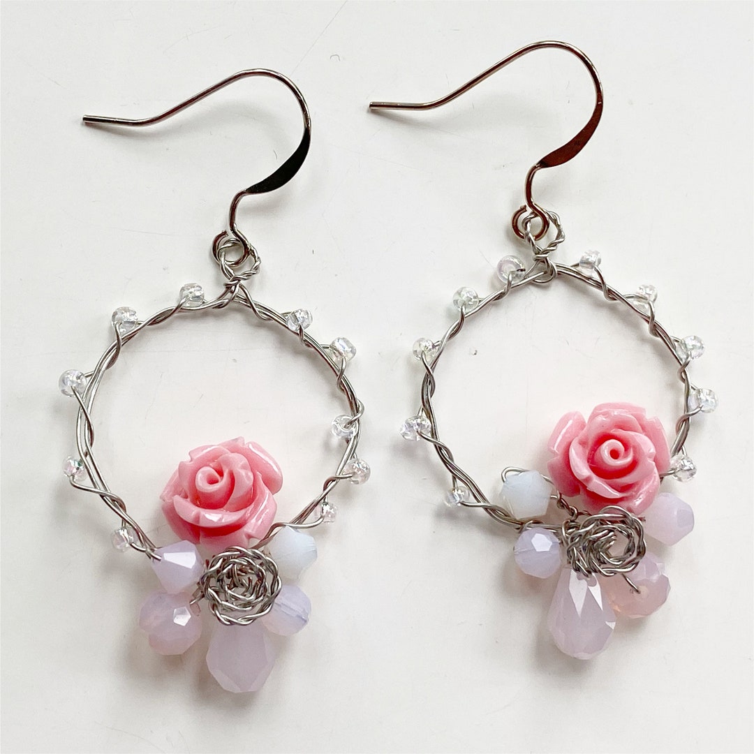 Pastel Pink Earrings Fashion Earrings Summer Fashion Mint Etsy UK