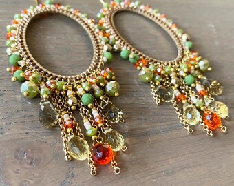 Over size sparkle earrings