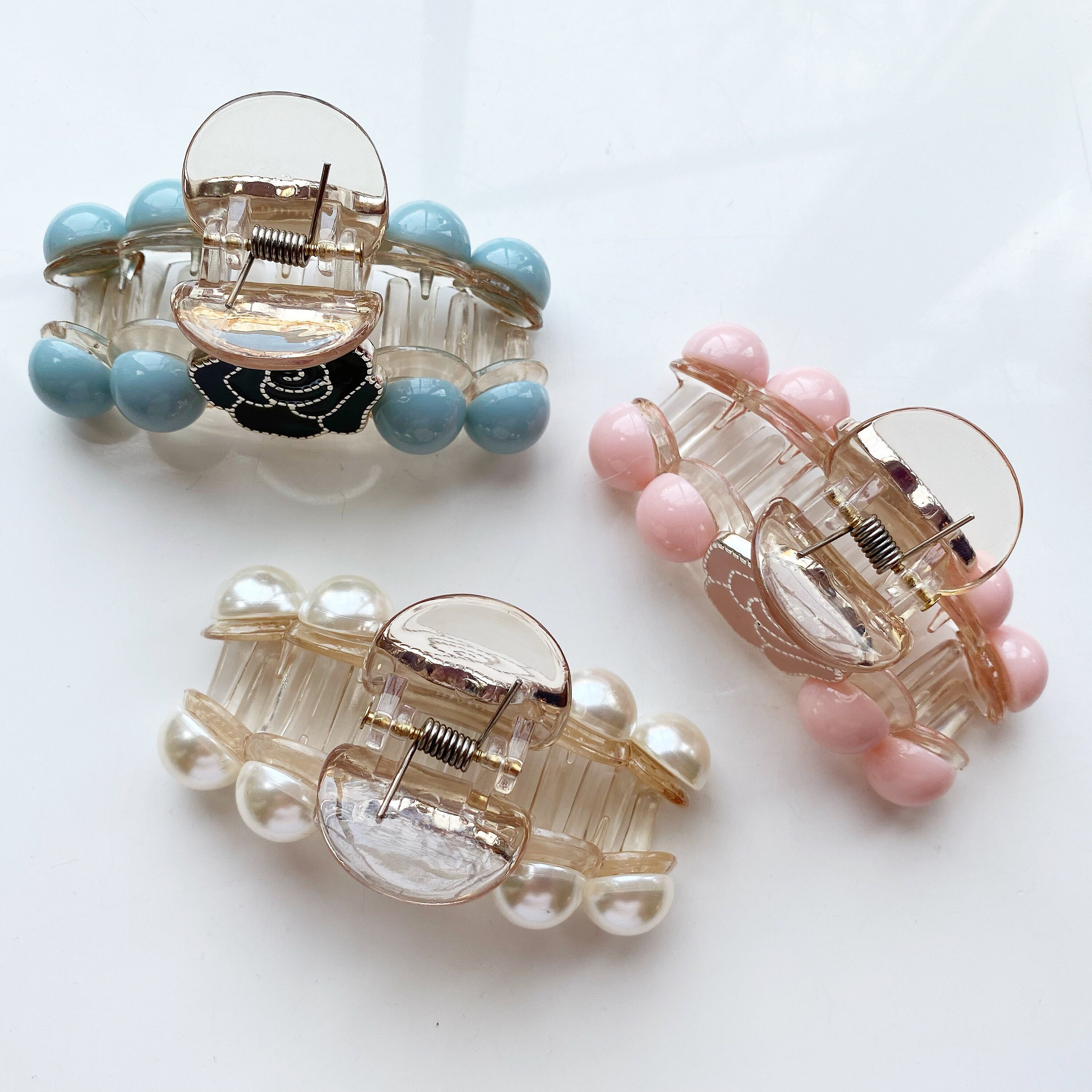 Pearl Rose Hair Claw Clip: Y2K French Style - Etsy