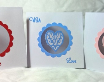 Decorative Spinning Heart Card