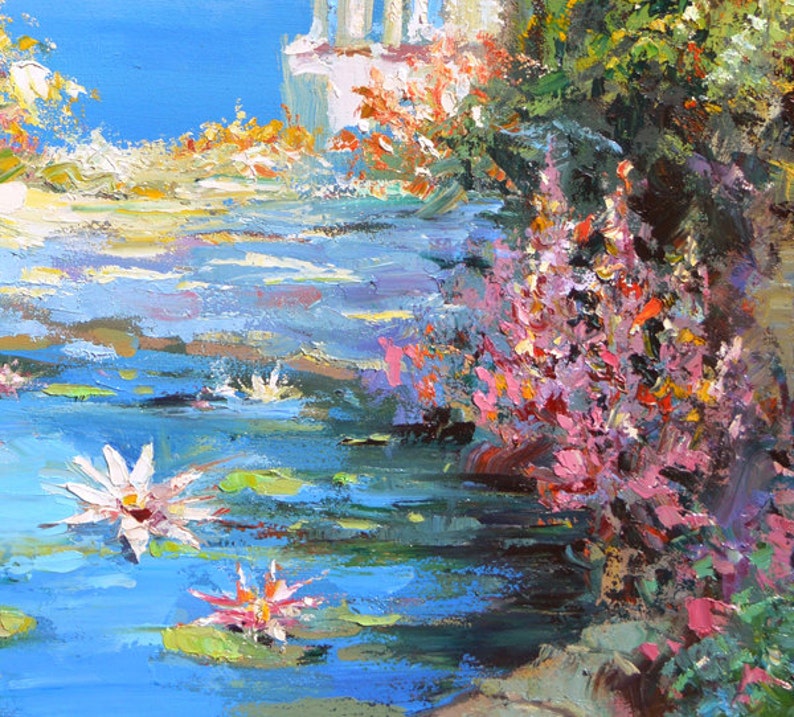 Old yard Original Palette Knife Oil Painting by Dmitry Etsy