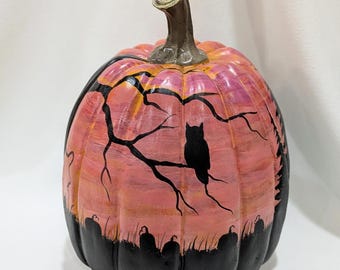 Hand Painted Pumpkin Fall Autumn Decor