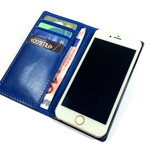 Handgefertigte Leder iPhone 8 Fall Brieftasche, iPhone 8 + Wallet, Leder iPhone 8 Brieftasche, iPhone Brieftasche - kostenlose Monogramming