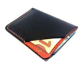 Front Pocket Wallet, Slim Leather Card holder, Free Etsy shipping