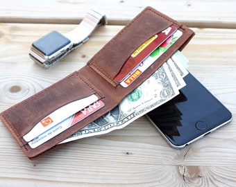 Personalized Leather Wallet, Best Mens Gift Idea, Free Shipping