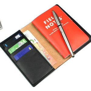 Field Notes Cover, Pocket Notebook portemonnee, full grain lederen cover, Notebook portemonnee, Gratis Etsy verzending
