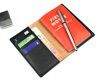 Field Notes Cover, Pocket Notebook wallet, Full grain leather cover, Notebook wallet, Free Etsy shipping