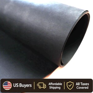 Refuerzo de cuero Texon negro: Refuerzo para bolso (50 cm x 150 cm)