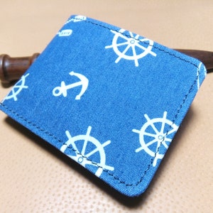 Bifold wallet, denim tema nautico - Etsy spedizione gratuita