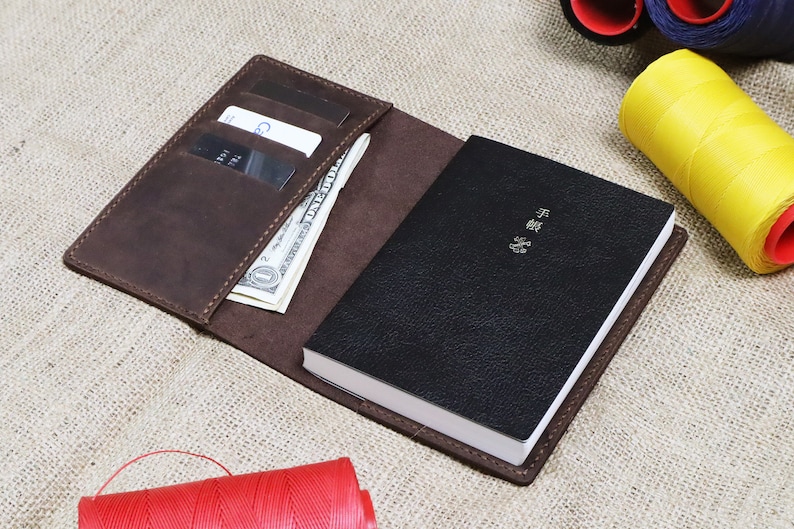 Hobonichi Cover, A6 Leather Journal Cover, A6 notebook cover, Free Monogrammed initials, Free Etsy shipping image 1