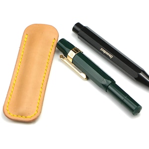 Kaweco Sport leren hoes, Fischer Space-penhoes, Kaweco-potlood, plantaardig gelooid leer, gratis monogram, gratis Etsy-verzending