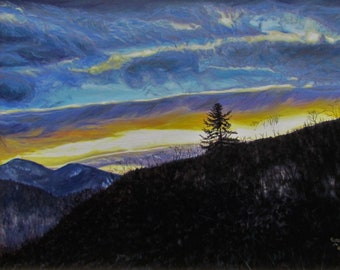 Oil Painting, Prints & Cards ~ Lone Tree Vista