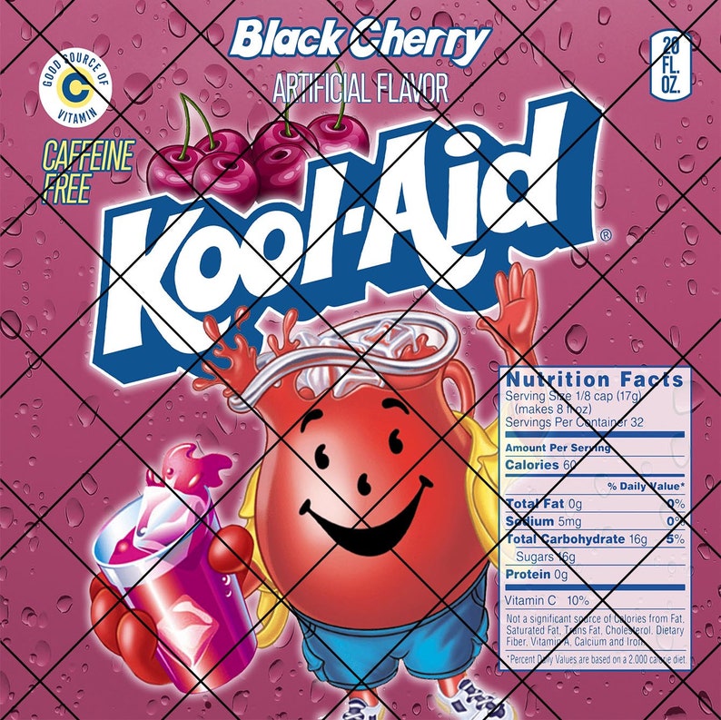 20oz Koolaid Tumbler With Straw and Lid Etsy