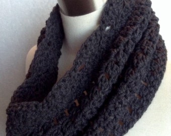 Gray cowl scarf