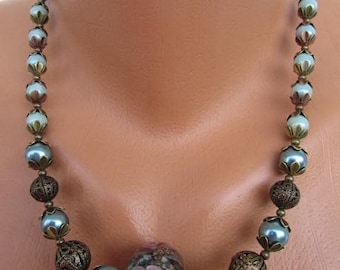 ZOMER avond Romaanse glas ketting