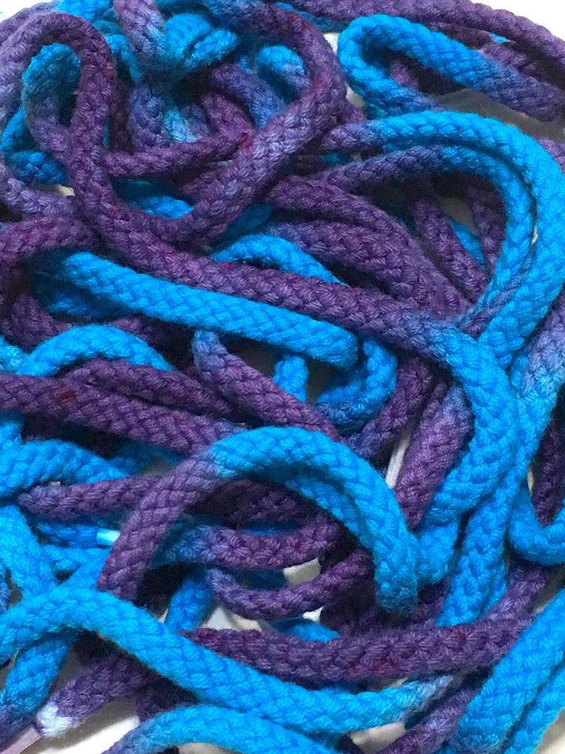 54-tie-dye-shoelaces-blue-purple-thick-round-braided-etsy