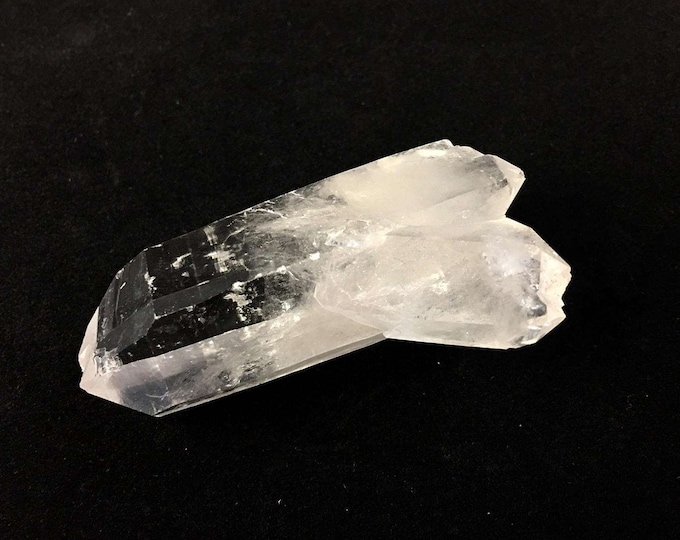 Arkansas Crystal Quartz Double Terminated w/ Embedded offshoot. approx 1" x 2"
