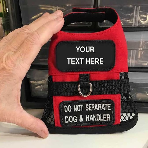 Dog Vest /RED /Your text / polka dot / In Training