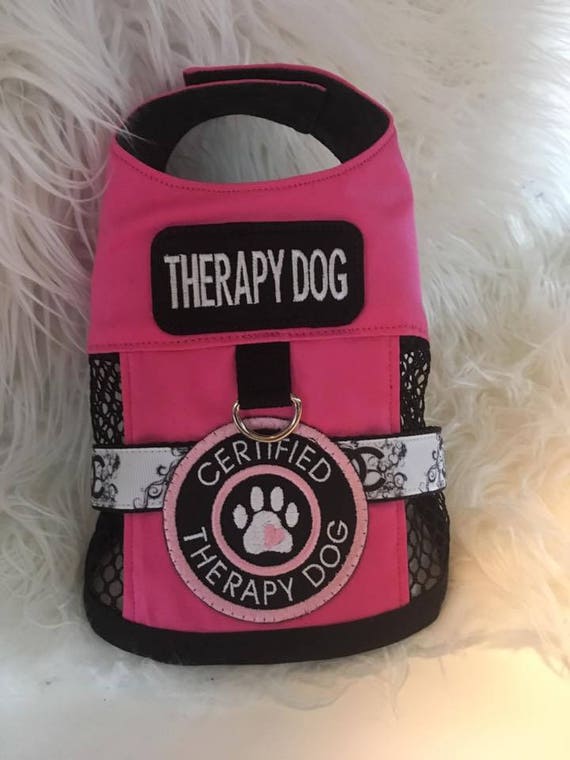 pink service dog vest