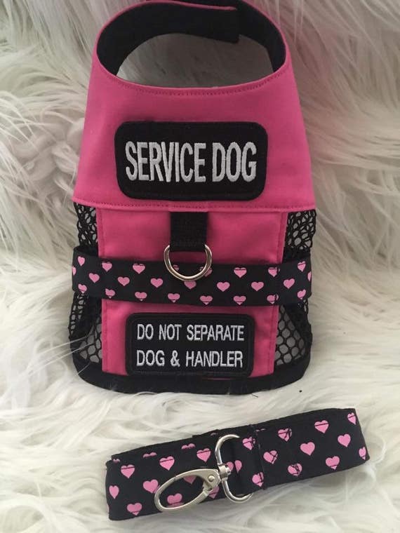 pink service dog vest