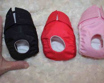 WATERPROOF Dog Diapers / Britches or Panties / basics in solid colorsFOR SMALL breed dogs