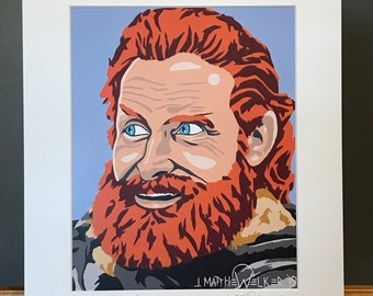 11x14 Limited Edition Hand Signed MATTED PRINT "Tormund's Game" - Game Of Thrones Pop Art - Tormund Giantsbane Kristofer Hivju GoT Wilding