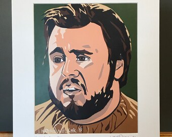 11x14 Limited Edition Hand Signed MATTED PRINT "Sam's Game" - Game Of Thrones Pop Art - Samwell Tarly John Bradley GoT Night's Watch Gilly