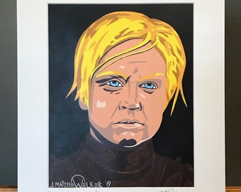 11x14 Limited Edition Hand Signed MATTED PRINT "Brienne's Game" - Game Of Thrones Pop Art - Brienne of Tarth Gwendoline Christie GoT knight