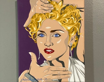 8"x10" ORIGINAL "Vogue" - Madonna Pop Art - Like A Virgin Ray of Light Material Girl Express Yourself Holiday Lucky Star Evita Dick Tracy