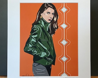 11x14 Limited Edition Hand Signed MATTED PRINT "American Woman" - The Americans Pop Art - Keri Russell Elizabeth Jennings 1980's Russian spy