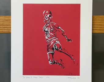 11x14 Limited Edition Hand Signed MATTED PRINT "The Legend of Michael Jordan" - Chicago Bulls basketball Pop Art NBA Hall of Fame Space Jam